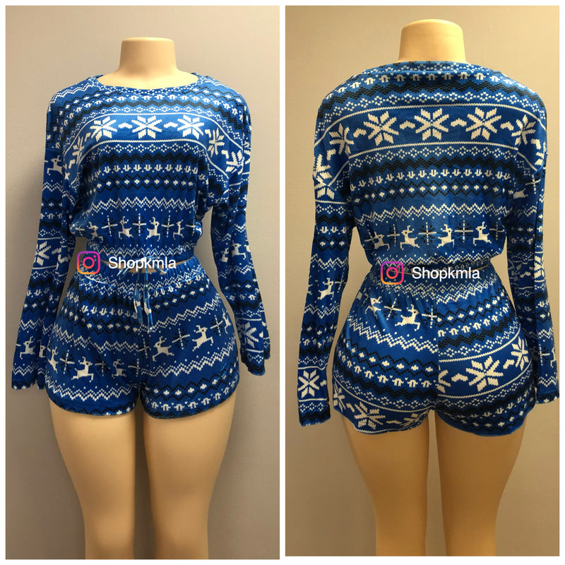 Dark Blue 2 Piece Christmas Set